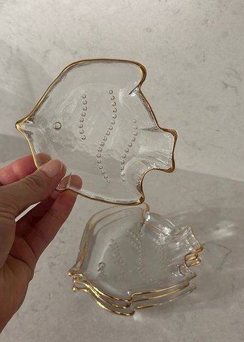 Altın Kenarlı Cam Tabak Seti - Görsel 13