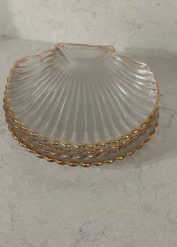 Altın Kenarlı Cam Tabak Seti - Görsel 9