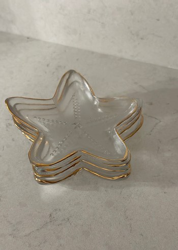 Altın Kenarlı Cam Tabak Seti - Görsel 5