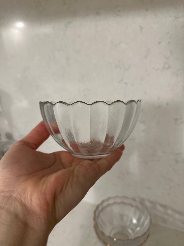 Altın Kenarlı Cam Tabak Seti - Görsel 3