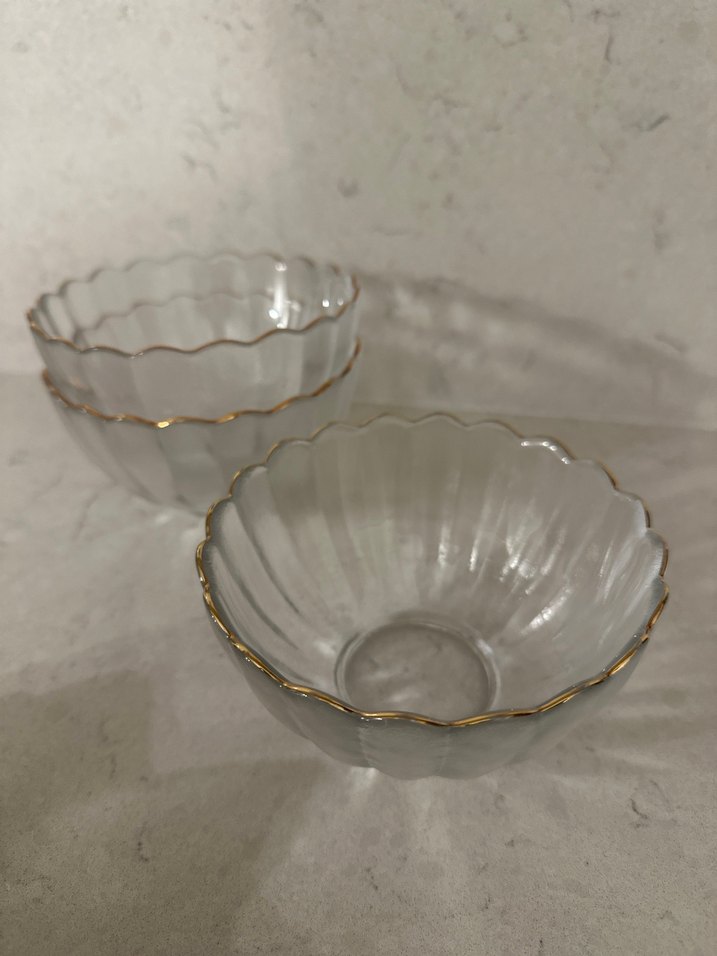 Altın Kenarlı Cam Tabak Seti - Görsel 2