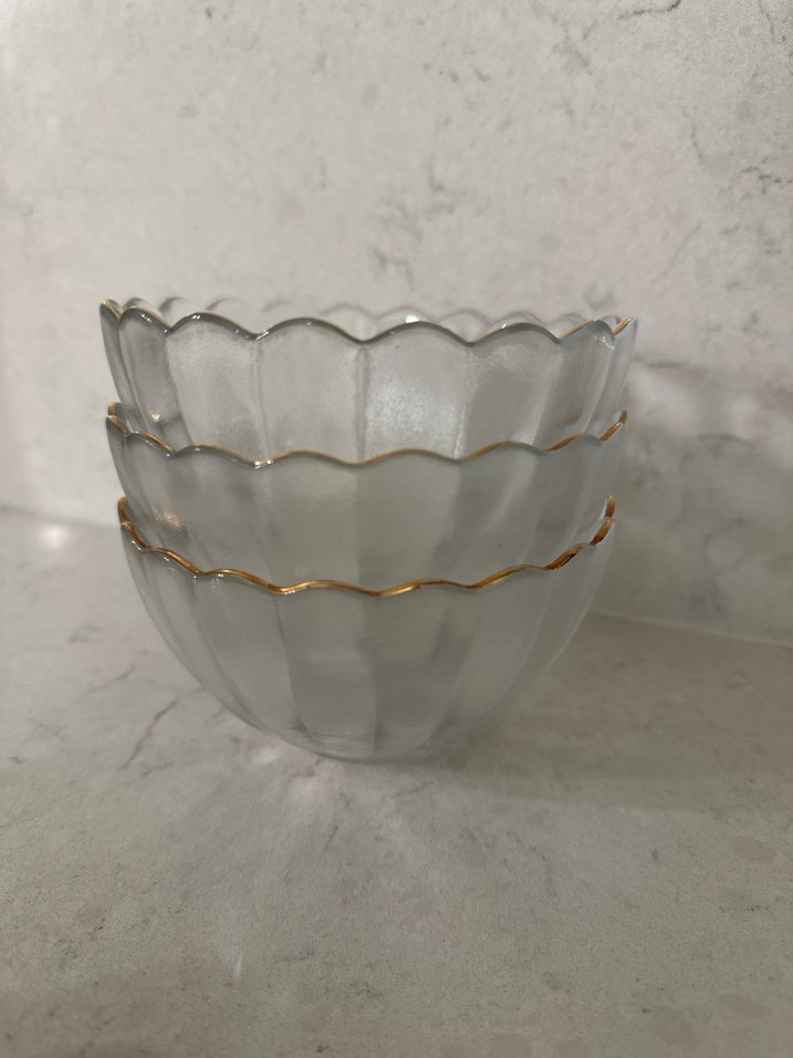 Altın Kenarlı Cam Tabak Seti - Görsel 4