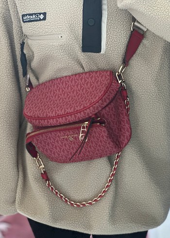 Michael Kors Zincir Detaylı Kırmızı Omuz Çantası - Görsel 10