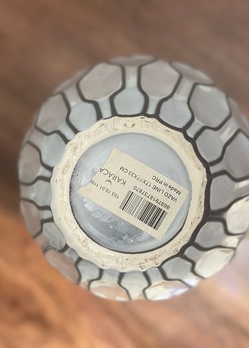 Açık Mavi/Gri Dekoratif Vazo - Görsel 2