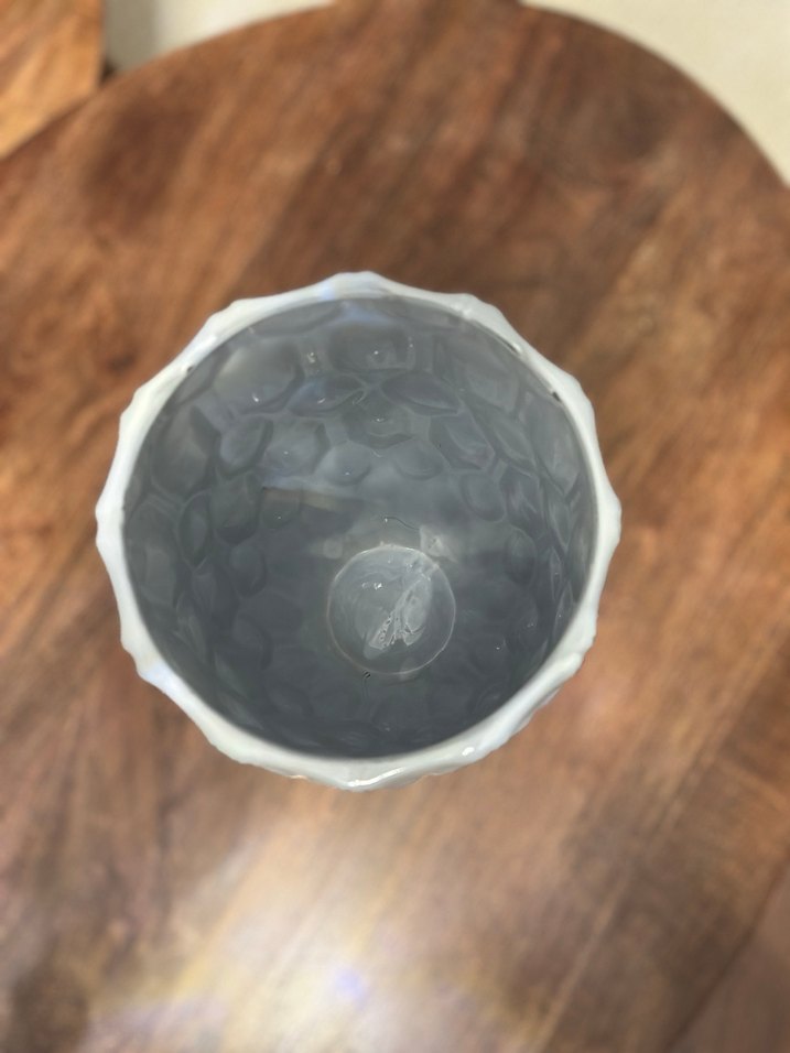 Açık Mavi/Gri Dekoratif Vazo - Görsel 3