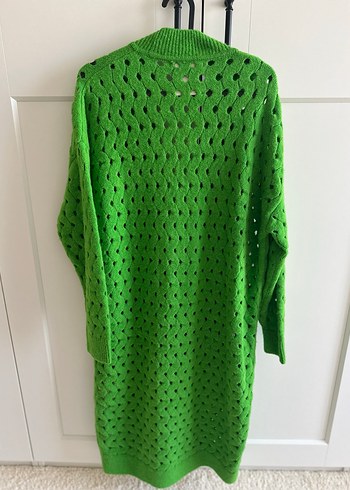 Yeşil V Yaka Örgü Kadın Kazak - Görsel 5