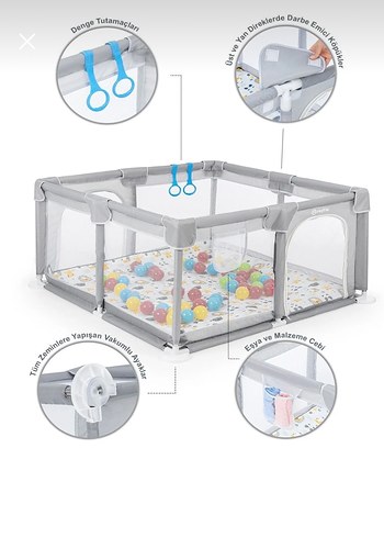 Gri Oyun Parkı Yatak - Görsel 2