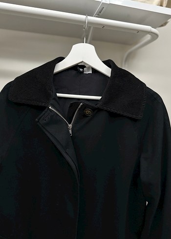 Siyah Uzun Kadın Trençkot - Görsel 9