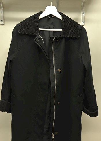 Siyah Uzun Kadın Trençkot - Görsel 4