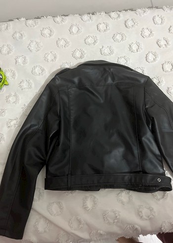 Trendyol & Milla Siyah Deri Kemerli Biker Ceket