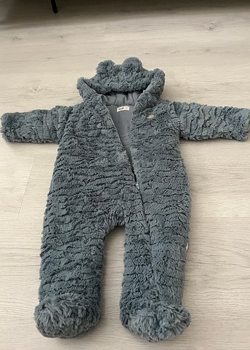 Kız/ Erkek Kürklü Bebek Tulumu - Görsel 2