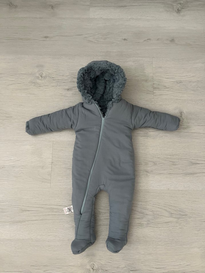 Kız/ Erkek Kürklü Bebek Tulumu - Görsel 4