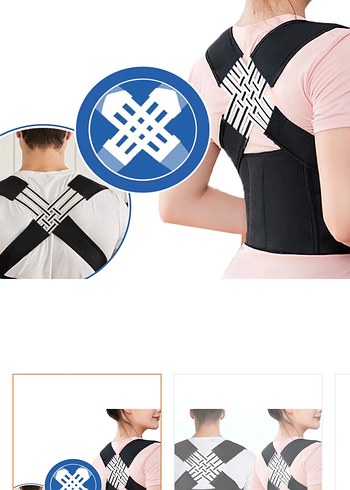 Siyah Elastik Sırt Desteği Korse - Görsel 2