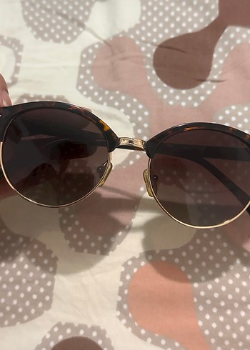 Kadın Kahverengi Retro Transparan Güneş Gözlüğü - Görsel 3