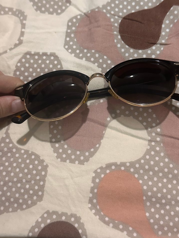 Kadın Kahverengi Retro Transparan Güneş Gözlüğü - Görsel 2