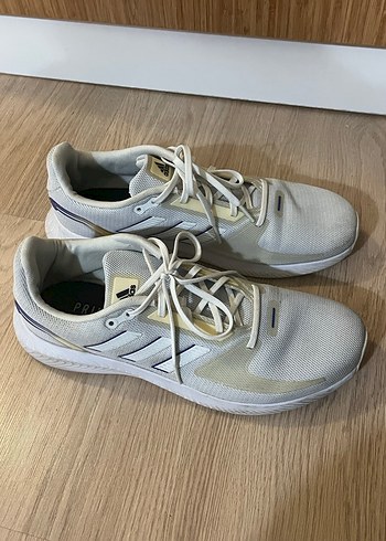 Mor Detaylı Kadın Beyaz Spor Ayakkabı - Görsel 2