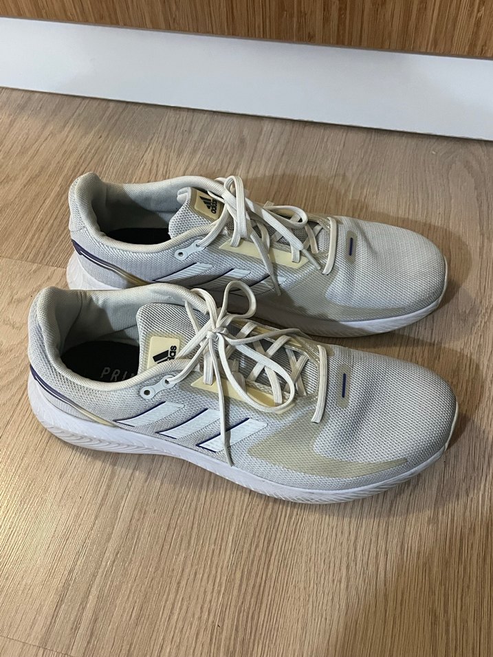 Mor Detaylı Kadın Beyaz Spor Ayakkabı - Görsel 2