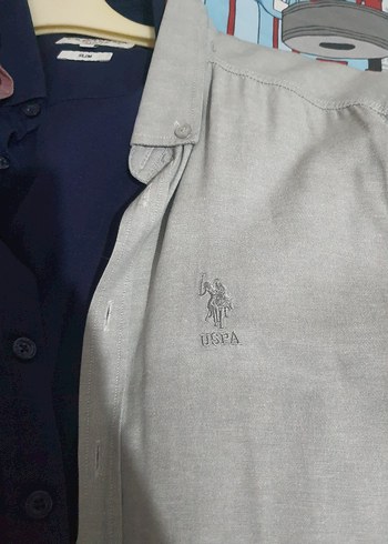 Gri Pamuklu Uzun Kollu Erkek Gömlek Fiyat 3lü için geçerlidir . - Görsel 2