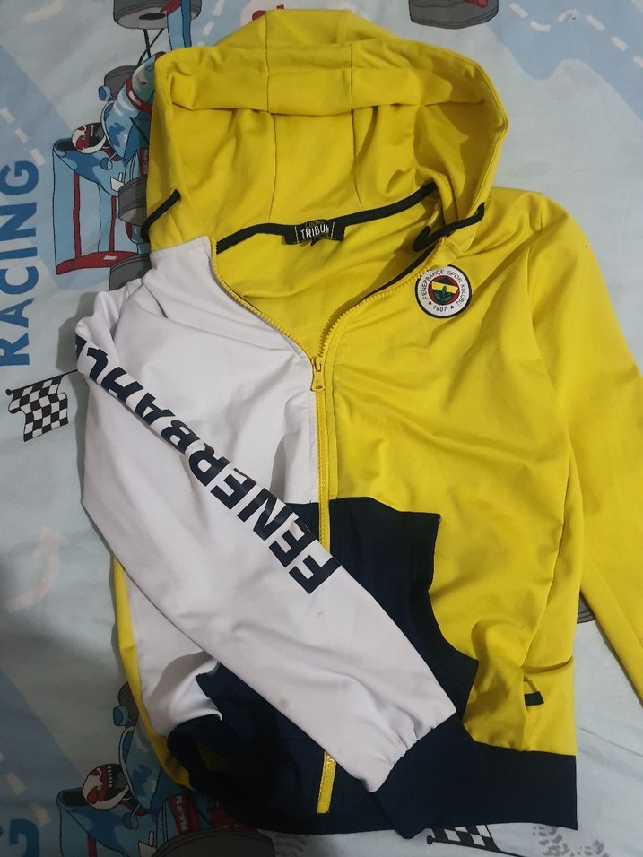 Sarı Fermuarlı Kapüşonlu Erkek Yağmurluk - Görsel 2