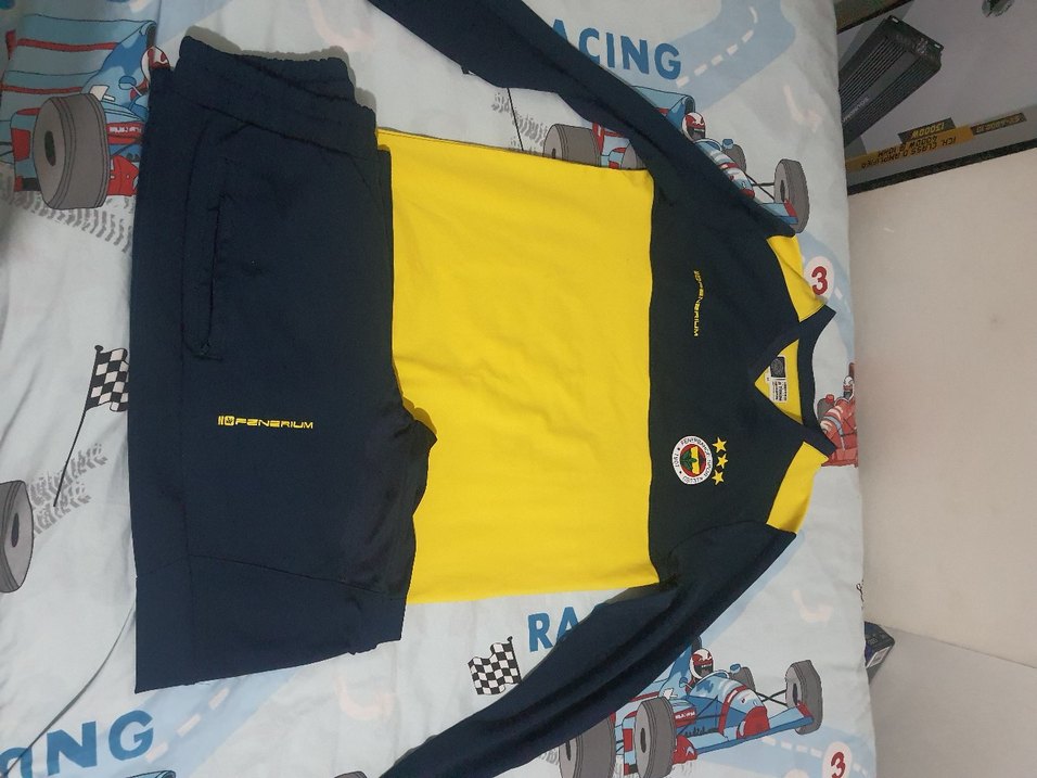 Sarı Siyah Erkek Spor Sweatshirt - Görsel 2