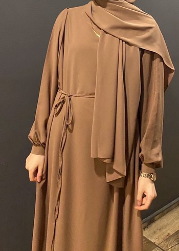 Medine İpeği özel dikim elbise+ şal