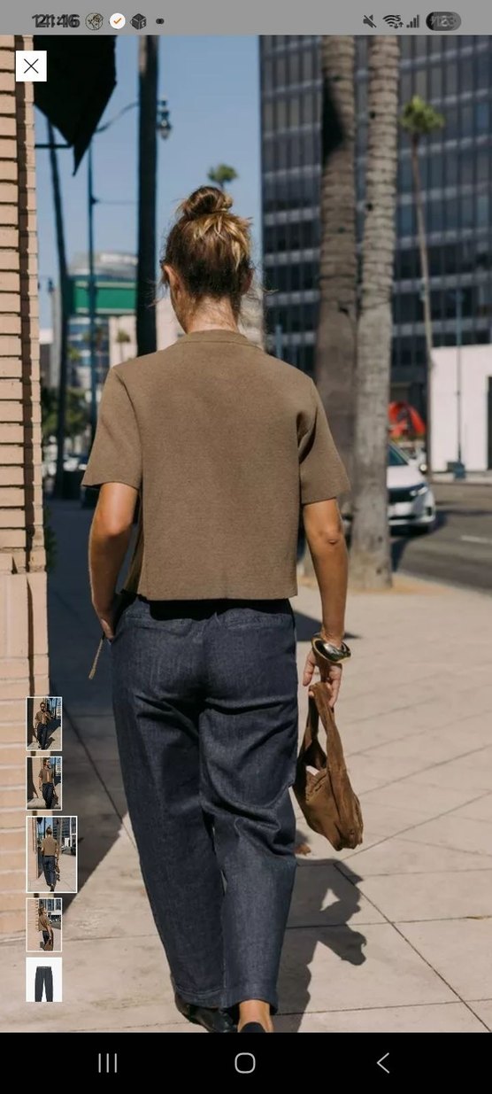 Kadın Kemerli Gri Denim Boyfriend Pantolon - Görsel 2