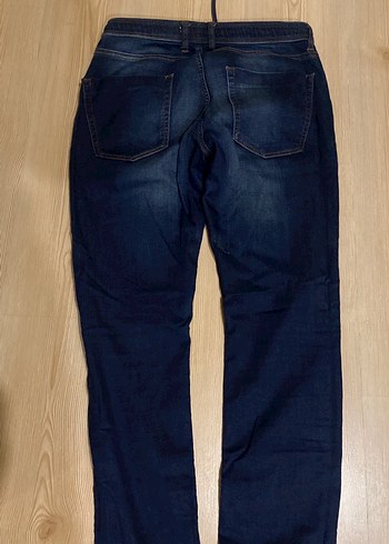 Erkek Lacivert Regular Fit likrali cok yumusak bir Denim Pantolo - Görsel 4