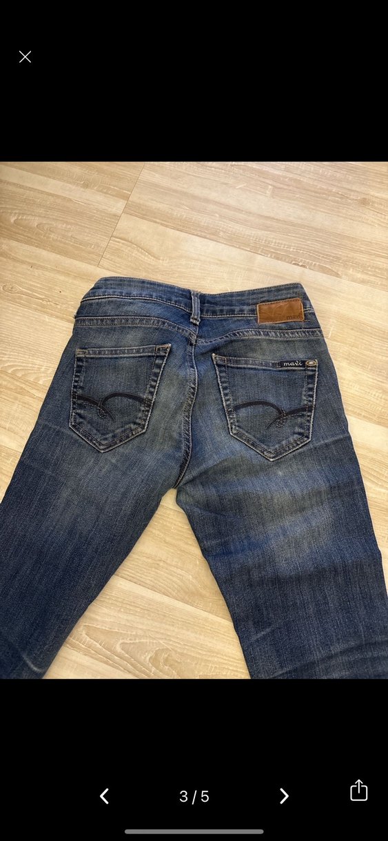 Kadın Mavi Dar Kesim Denim Pantolon - Görsel 3
