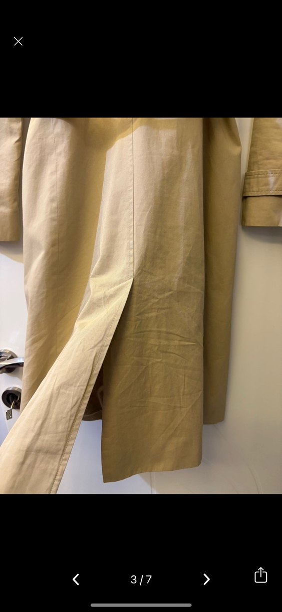 Bej Kadın  Uzun Trençkot - Görsel 3