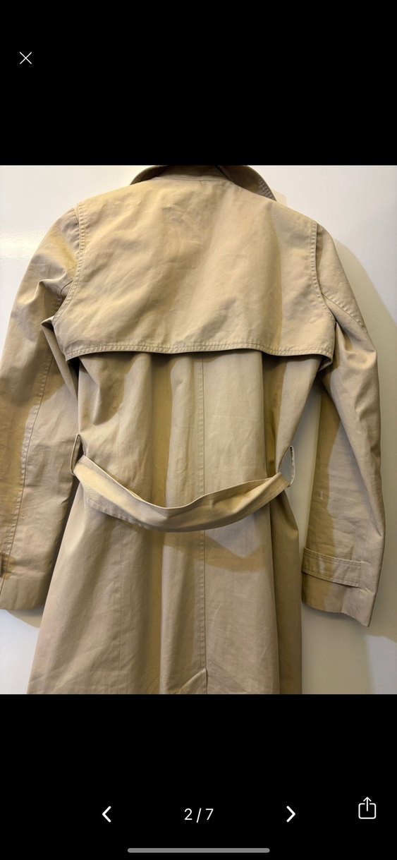 Bej Kadın  Uzun Trençkot - Görsel 2