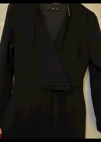 Kadın Siyah Uzun Kollu Tulum - Görsel 2