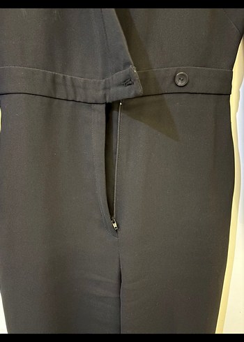 Kadın Siyah Uzun Kollu Tulum - Görsel 4