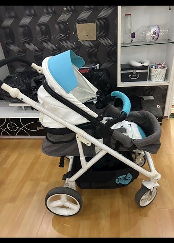 Mavi ve Gri Bebek Arabası - Görsel 7