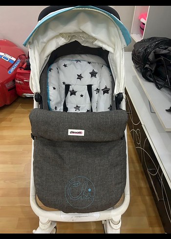 Mavi ve Gri Bebek Arabası - Görsel 5