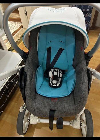 Mavi ve Gri Bebek Arabası - Görsel 3