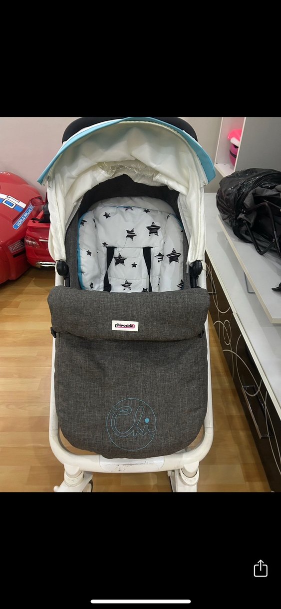 Mavi ve Gri Bebek Arabası - Görsel 5