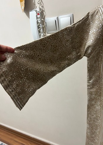 Bej Uzun Kollu Bohem Kadın Elbise - Görsel 4