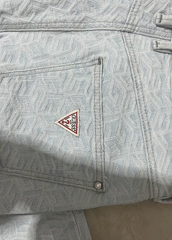 Düğmeli Gri Desenli Kadın Skinny Jean - Görsel 3