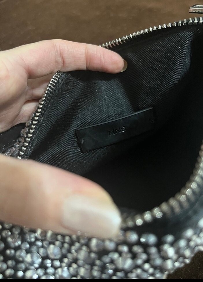 Siyah Payetli Desenli Kadın Çanta - Görsel 2