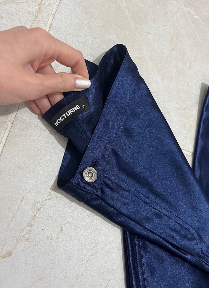 Parlak Mavi Tie-Dye Kadın Tayt - Görsel 3