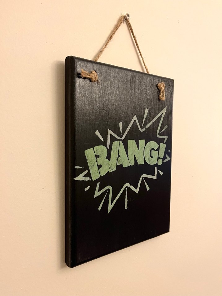 Bang! KTemalı Dekoratif Tabela - Görsel 3