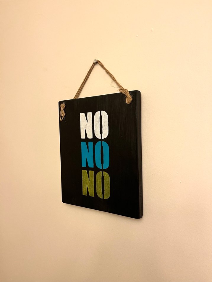 Siyah Askılı Dekoratif Ahşap Tablo - Görsel 3