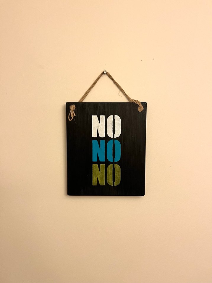 Siyah Askılı Dekoratif Ahşap Tablo - Görsel 2