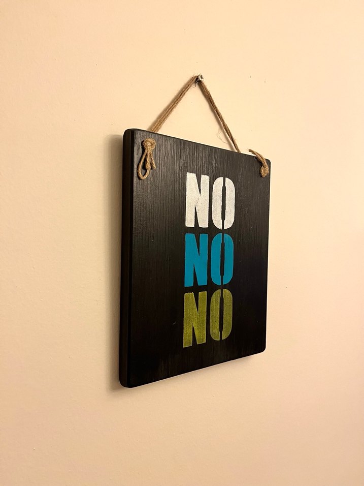 Siyah Askılı Dekoratif Ahşap Tablo - Görsel 4