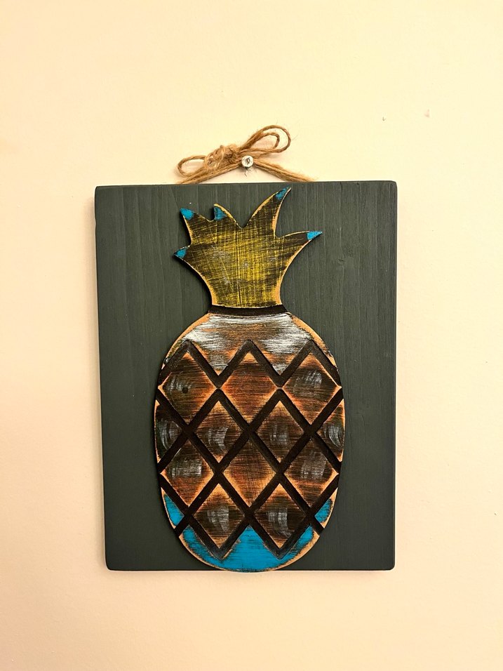 Kahverengi Ananas Duvar Dekoru - Görsel 2