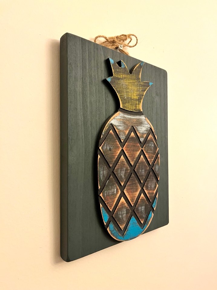 Kahverengi Ananas Duvar Dekoru - Görsel 3