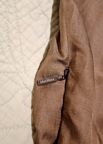 Bej V Yakalı Salaş Midi Elbise - Görsel 3