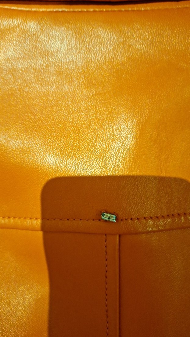 Kadın Kırmızı Düğmeli Deri Ceket. - Görsel 5