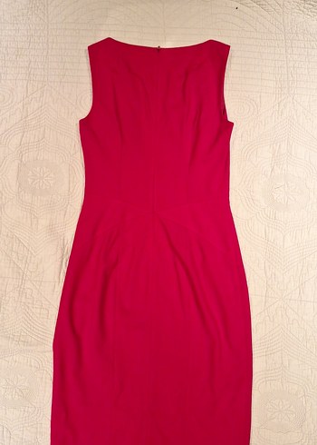 Kirmizi Midi Kalem Elbise - Görsel 3