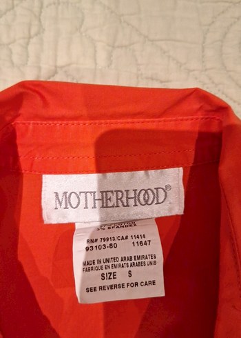 Kırmızı Düğmeli Kolsuz Kadın Hamile Gömlek - Görsel 2